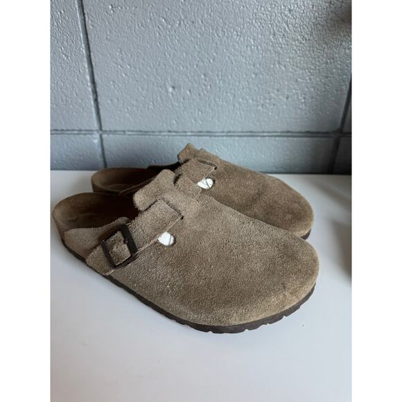 Birkenstock Other - Men's Birkenstock Boston Suede Slip-Ons Clog in Taupe size 42 (9.5-10)